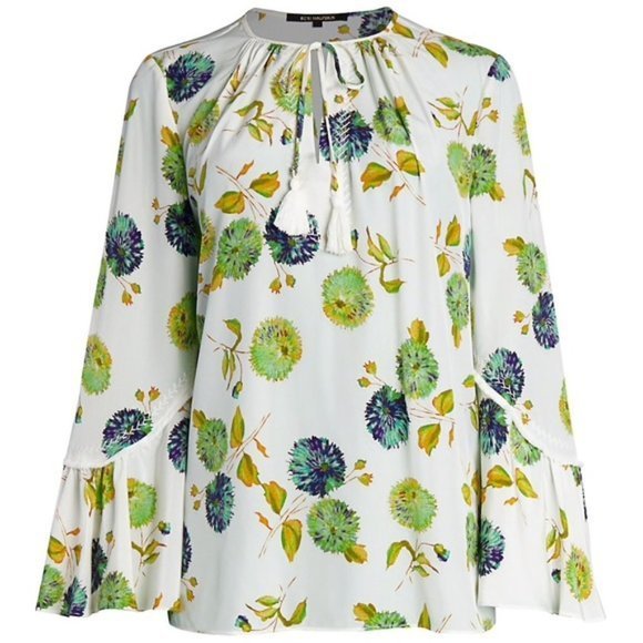 NWT Kobi Halperin | Tate Printed Silk Blouse - Picture 3 of 4